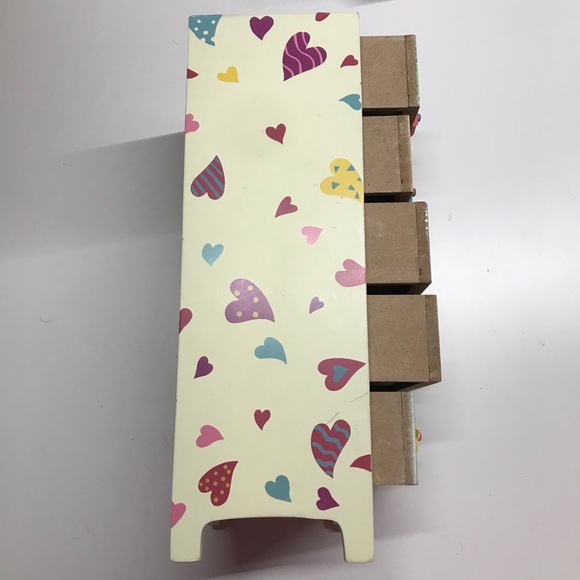 Vintage girls jewelry organizer wood multicolor - Picture 5 of 15